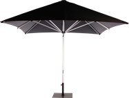 Umbrella Aluminium - Black - 3m Sq